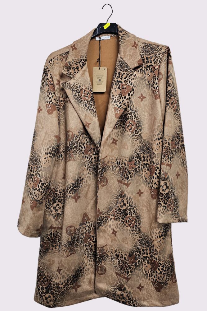 Multi Pattern Oversized Long Coat