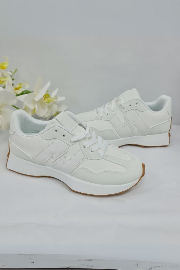 Two Tone Lace Up Trainer