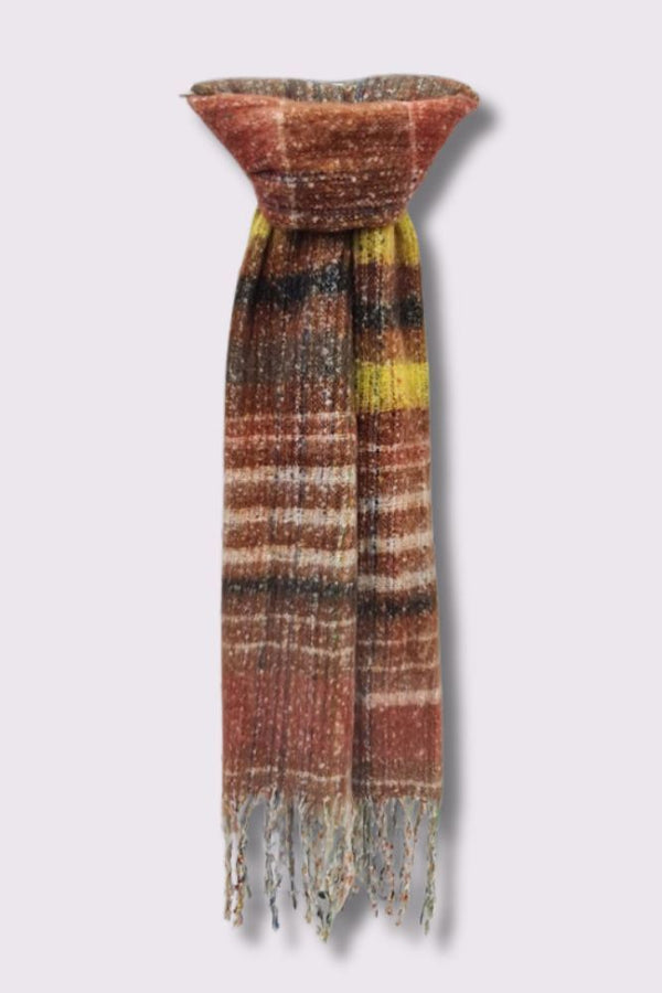 Check Print Tassel Soft Feel Scarves