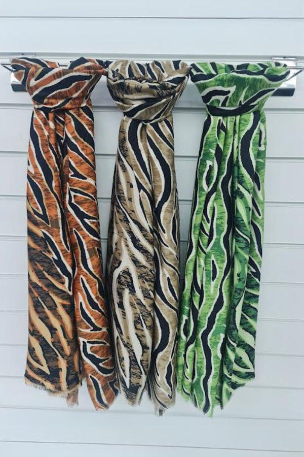 Leopard Print Cotton Scarves