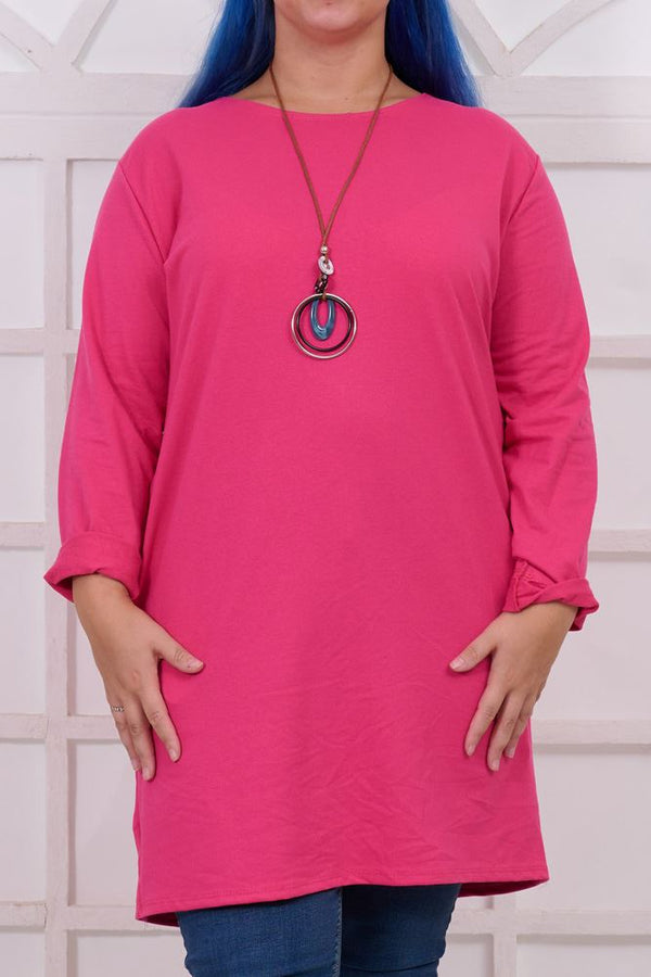 Plain Necklace Cotton Top