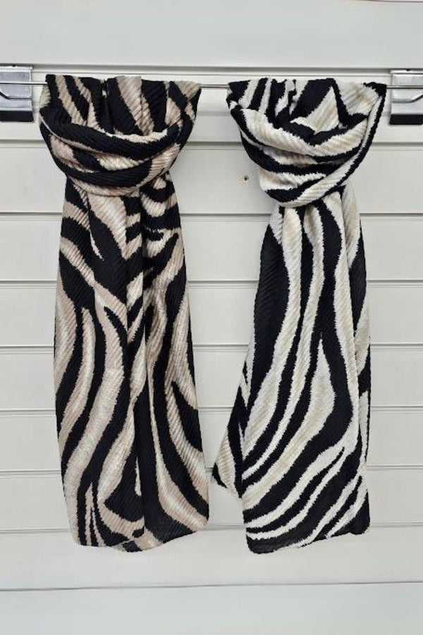 Zebra Print Soft Feel Scarves