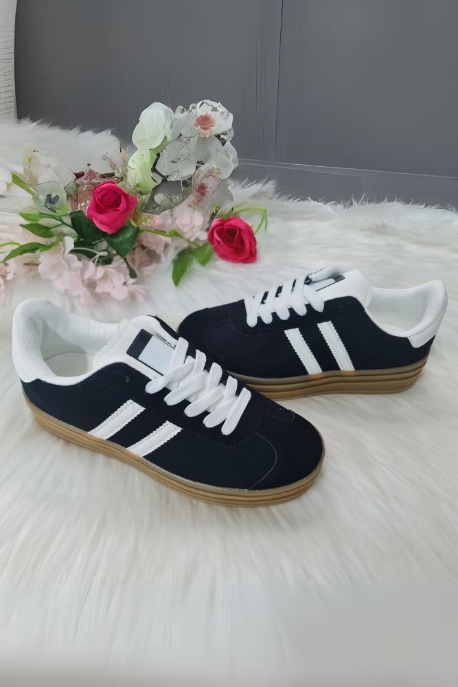 Stripe Lace Up Trainer