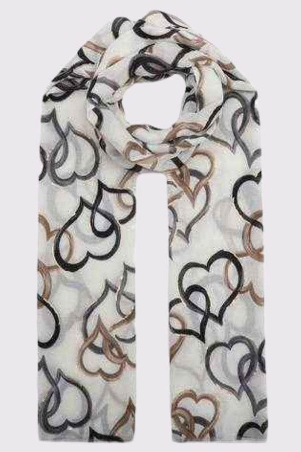 Heart Print Scarves