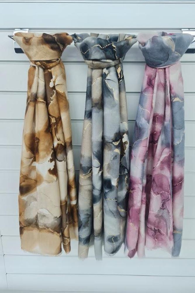 Tie Dye Print Cotton Scarves