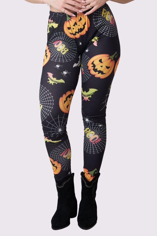 Trktrt Pumpkin Print Halloween Leggings