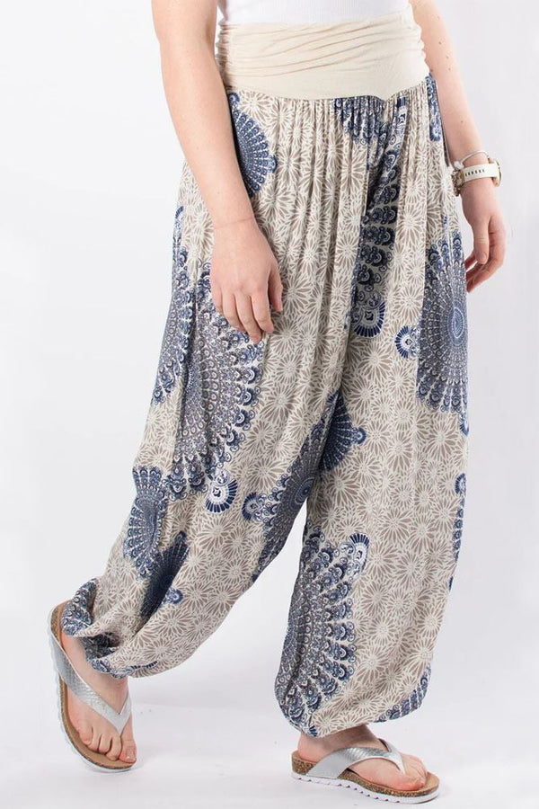 Mandala Circle Print Harem Pants