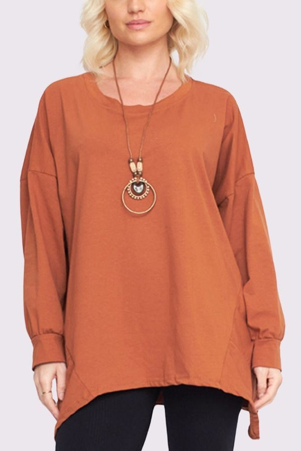 Asymmetrical Necklace Tunic Top