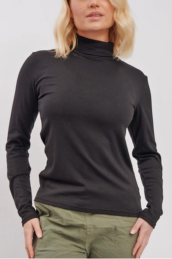 Plain Knitted Tunic Viscose Top