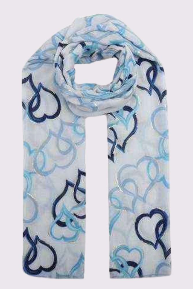 Heart Print Scarves