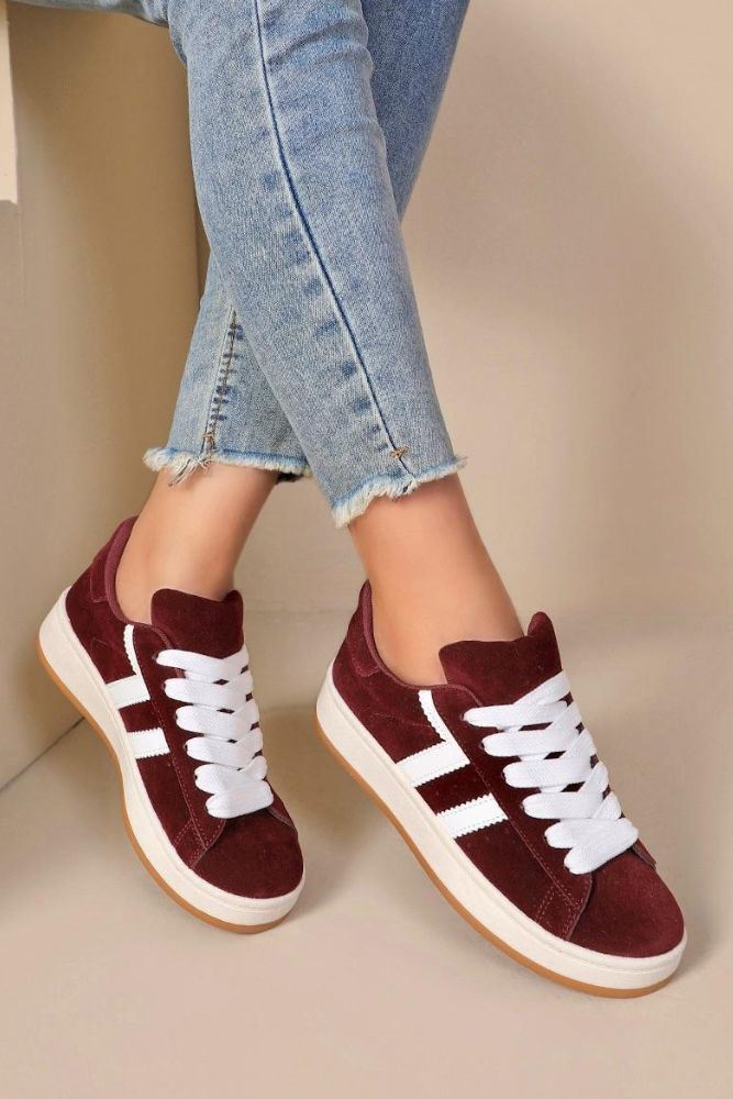 Stripe Lace Up Trainer