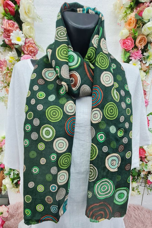 Swirl Circle Print Scarves