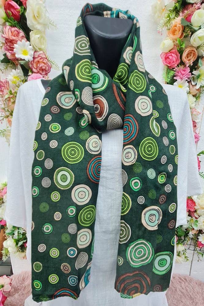 Swirl Circle Print Scarves