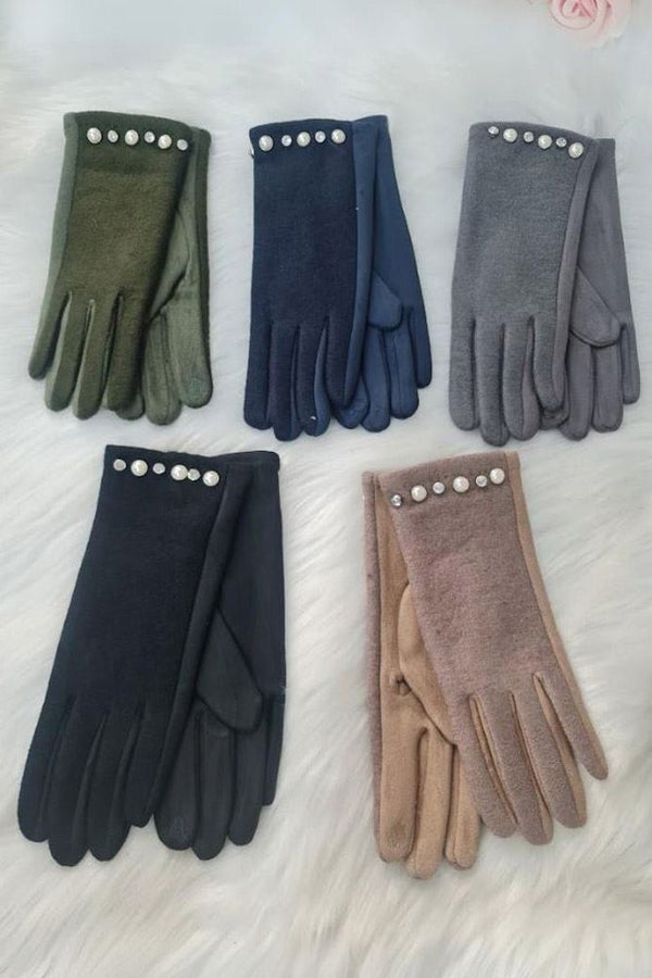 Suede Pearl Soft Feel Gloves