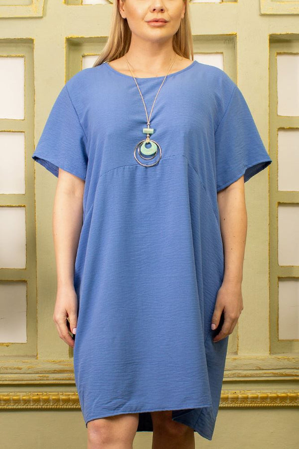 Plain Round Neck Dress