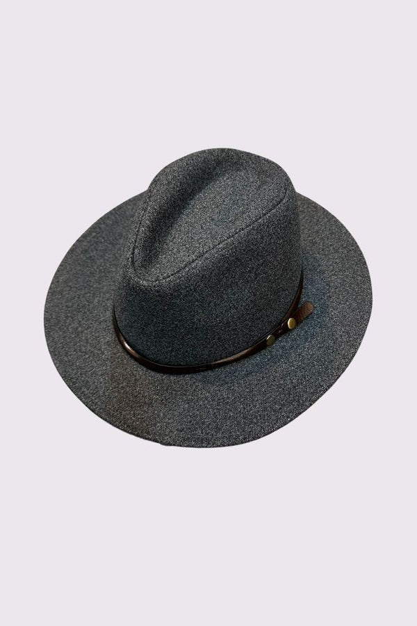 Suede Round Brim Fedora Hat