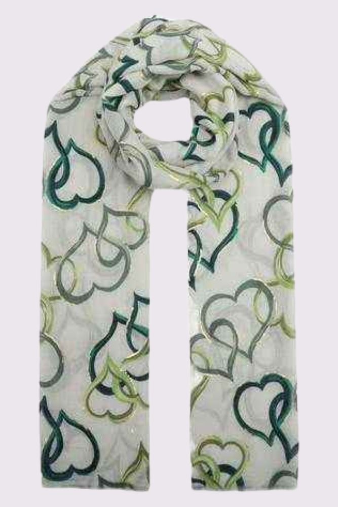 Heart Print Scarves