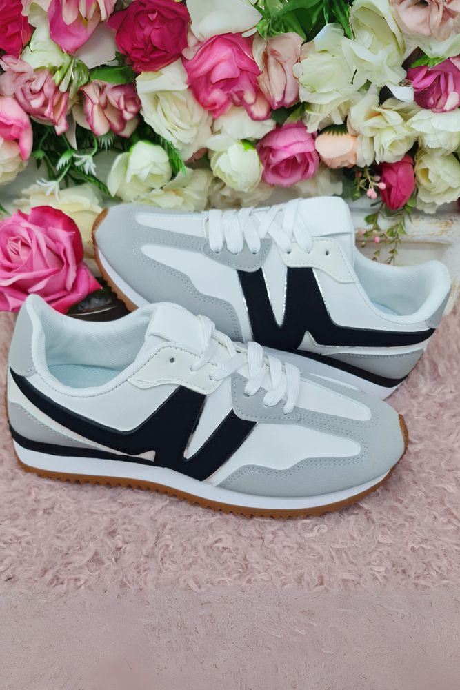 Stripe Lace Up Trainer