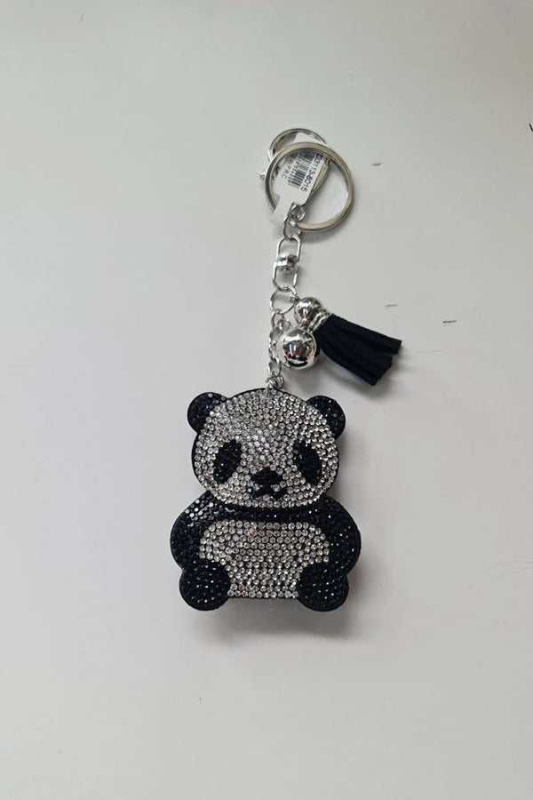 Diamante Panda Chain Tassel Keyrings