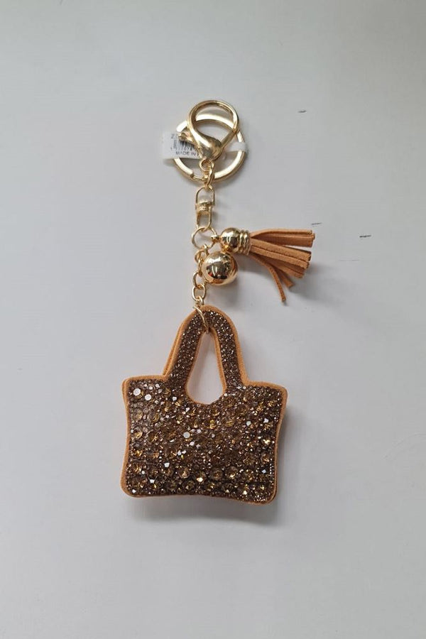 Diamante Bag Chain Tassel Keyrings