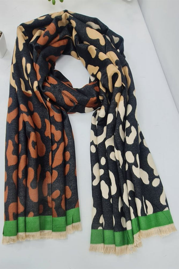 Multicolor Leopard Print Scarves