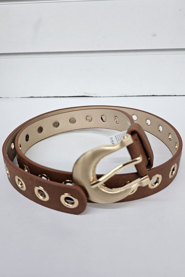 Leather Eyelet Belt