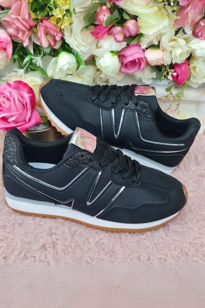 Stripe Lace Up Trainer