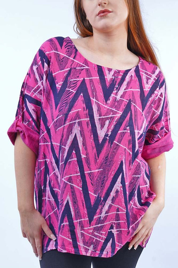 Aztec Print Cotton Top