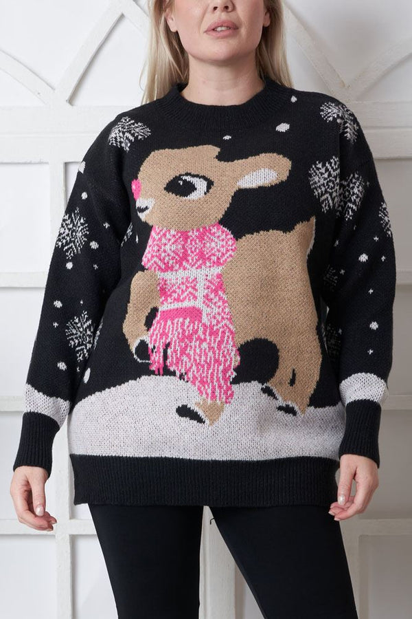 Reindeer Tassel Christmas Women Jumper