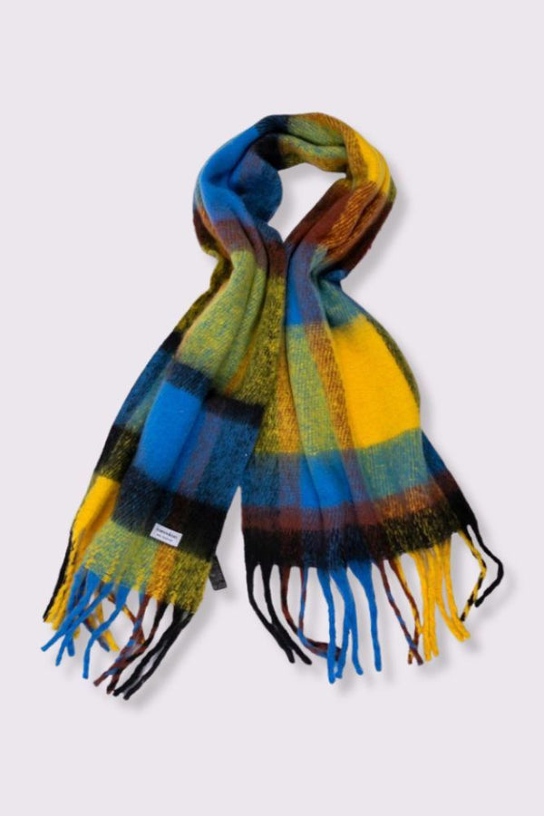 Plaid Print Tassel Soft Feel Scarves