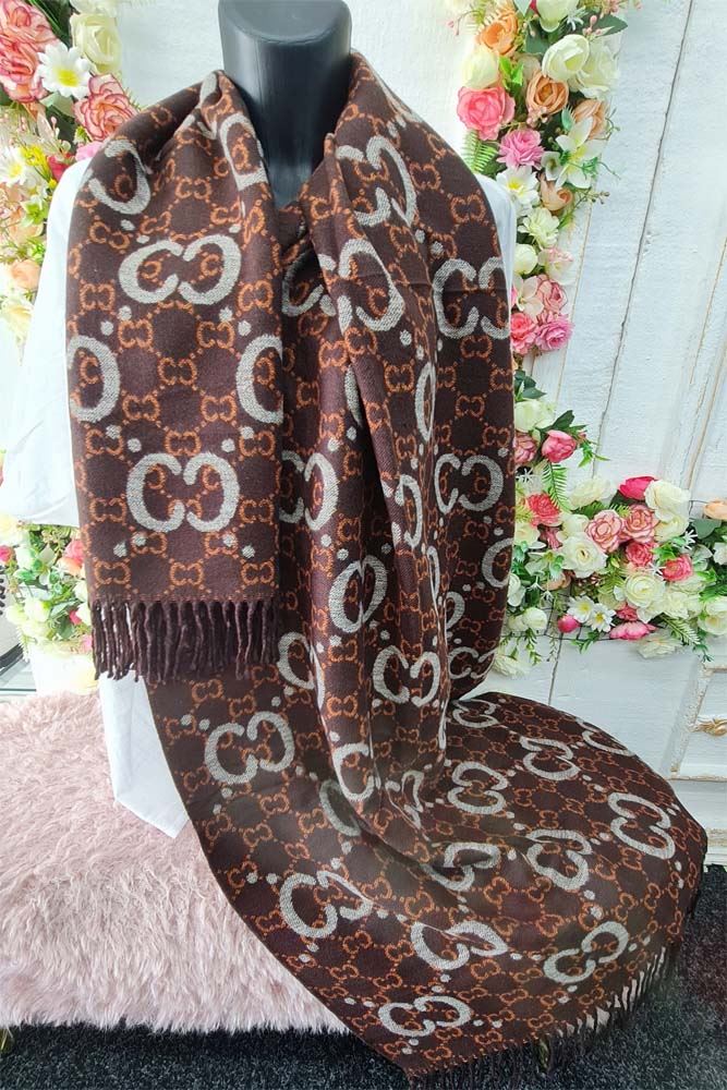 Geometric Print Soft Feel Tassel Scarves