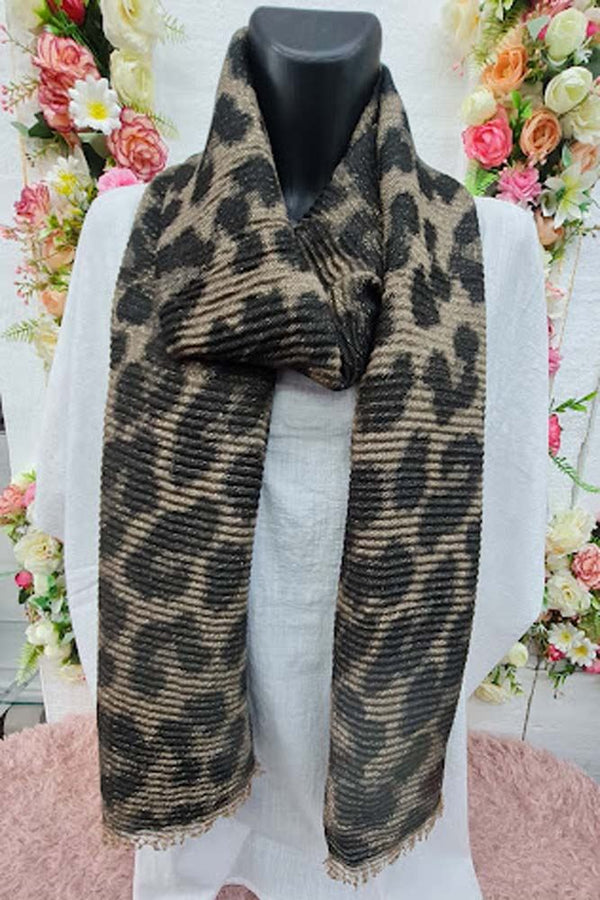 Leopard Corduroy Pattern Scarves