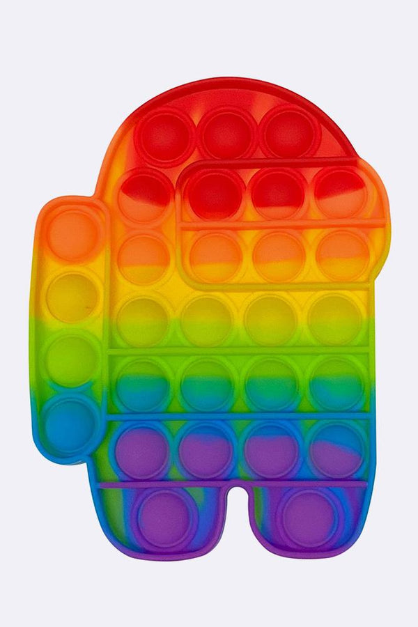 Among Us Rainbow Push Pop Bubble Sensory Toy