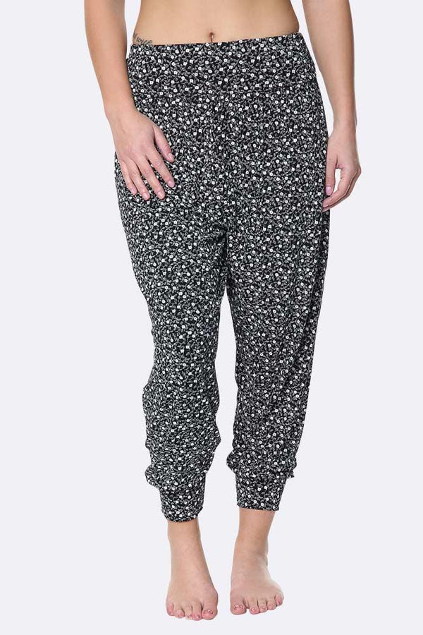 Seamless Mini Floral Print Trousers