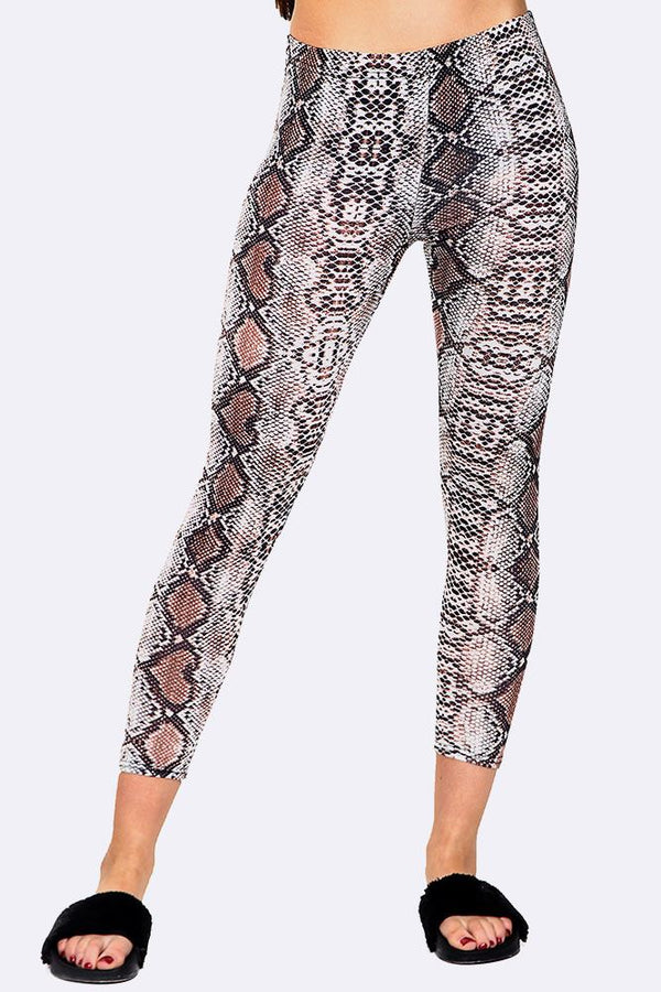 Snake Print Full Length Leggings