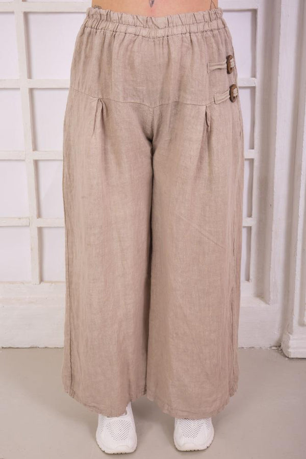 Linen Wide Leg Palazzo