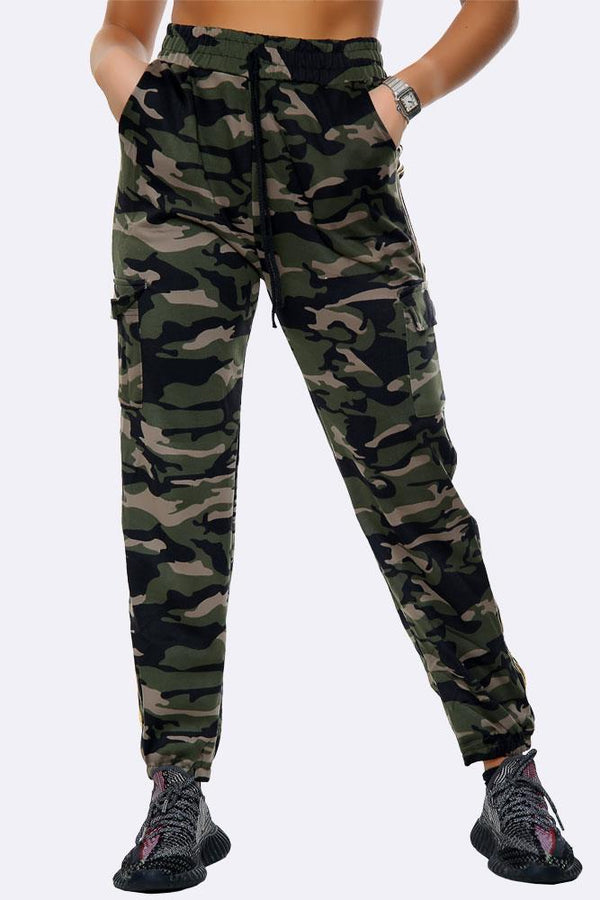 Women Camo Cargo Style Joggers