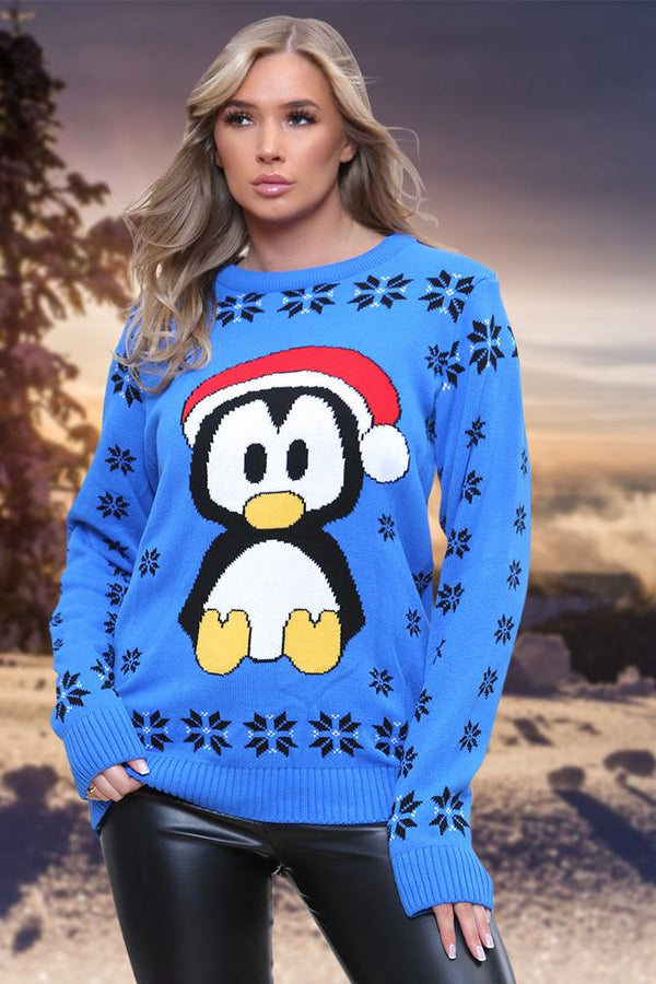 Christmas Penguin Jacquard Style Jumper