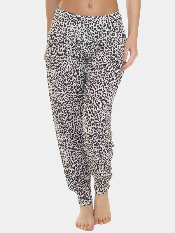 Ali Baba Leopard Black Full Length Harem Trousers