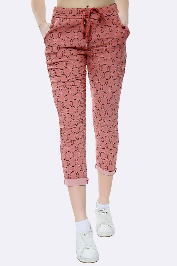 Italian Seamless Dotted Pattern Trousers