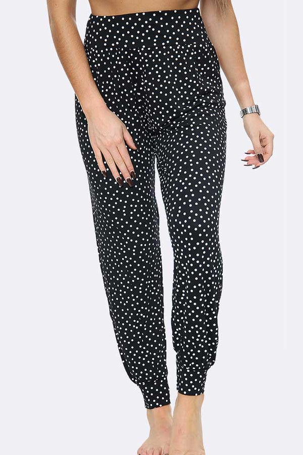 Polka Dot Print Ali Baba Hareem Trouser