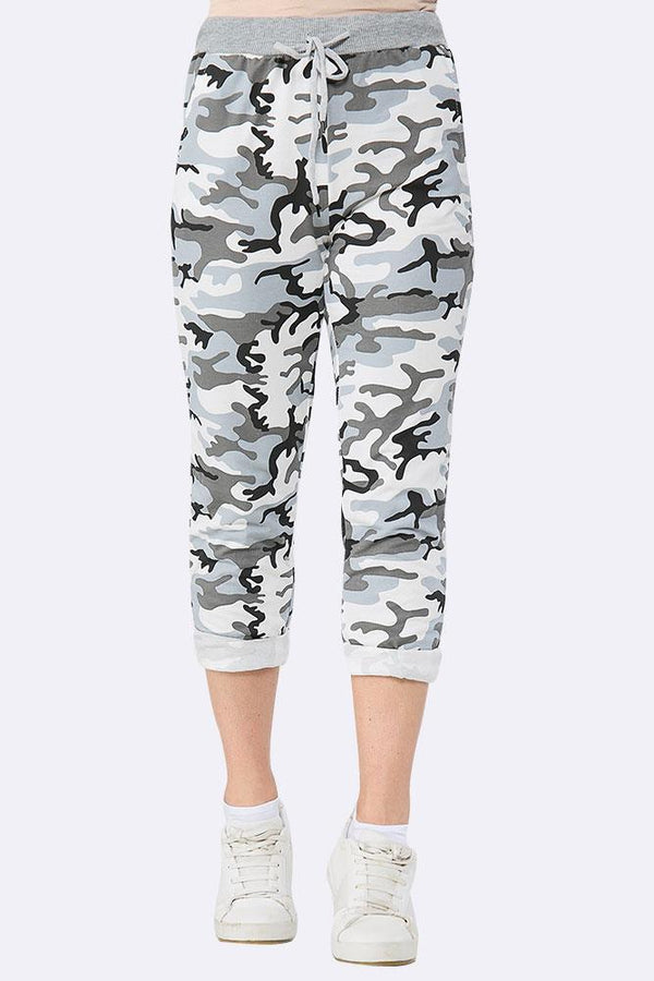 Camouflage Printed Drawstring Trouser