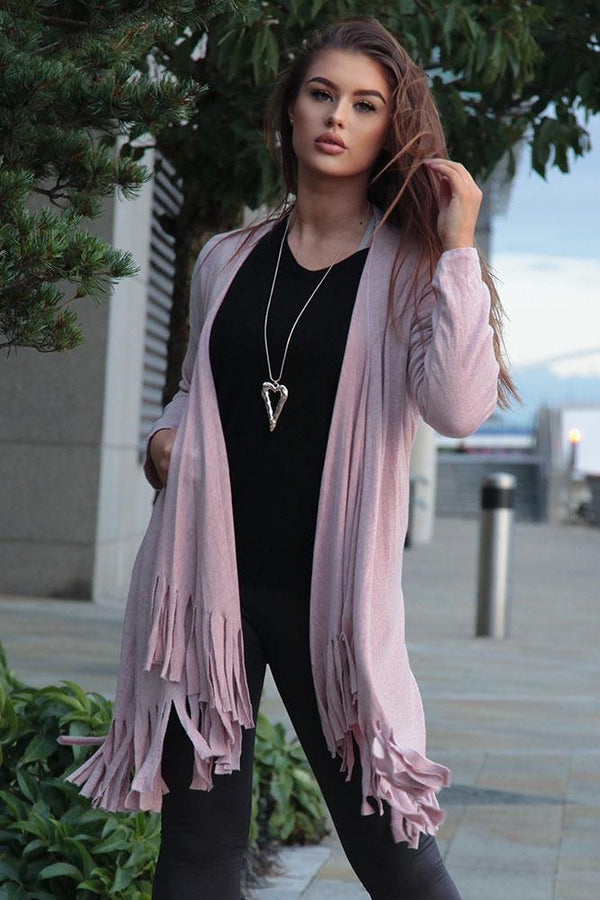 Italian Fringe Waterfall Cardigan