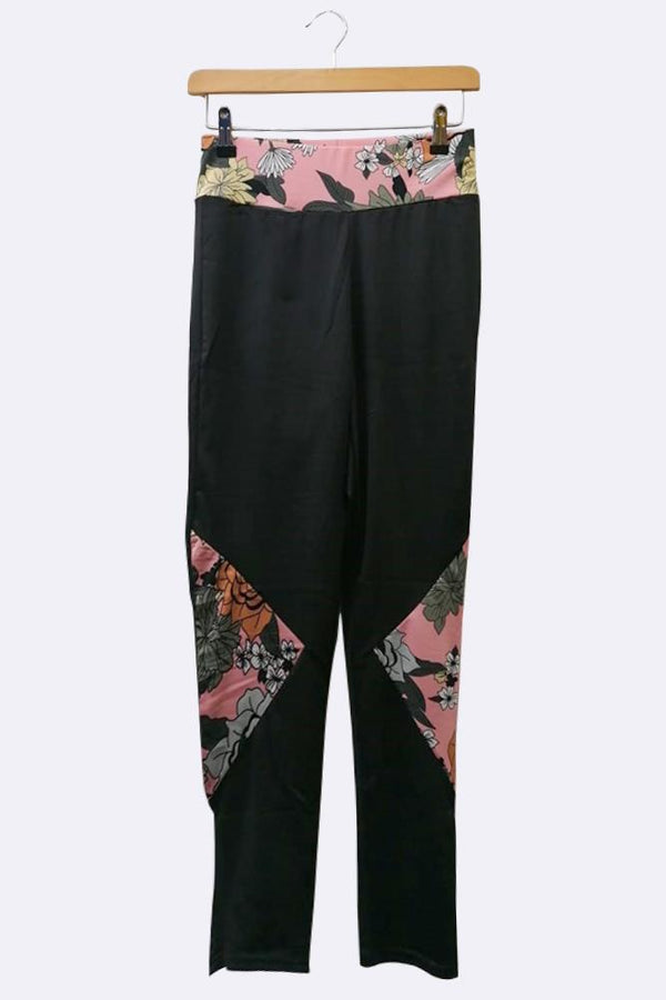 Panelled Flower High Waisted Leggings