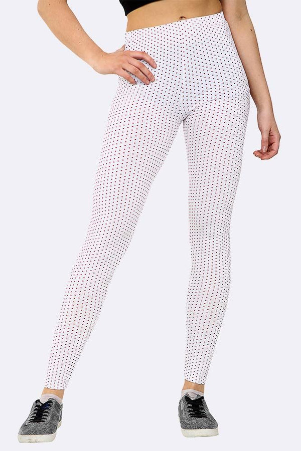 Polka Dot Print Full Length Leggings