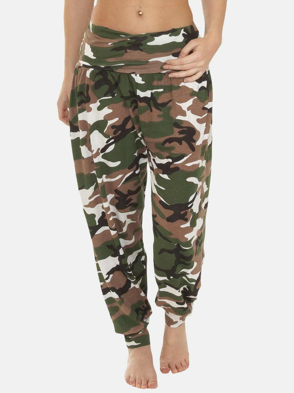 Ali Baba Camouflage Print Full Length Harem Trousers