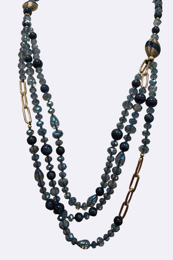 Beaded Layered Heavy Necklace